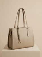 Bolsa De Ombro Tote Minimalista Estruturada Elegante Com Alça Ajustável Para Escritório Casual - Imagem 4