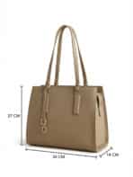 Bolsa De Ombro Tote Minimalista Estruturada Elegante Com Alça Ajustável Para Escritório Casual - Imagem 10