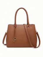 Bolsa De Ombro Tote Minimalista Estruturada Office Look Grande Capacidade