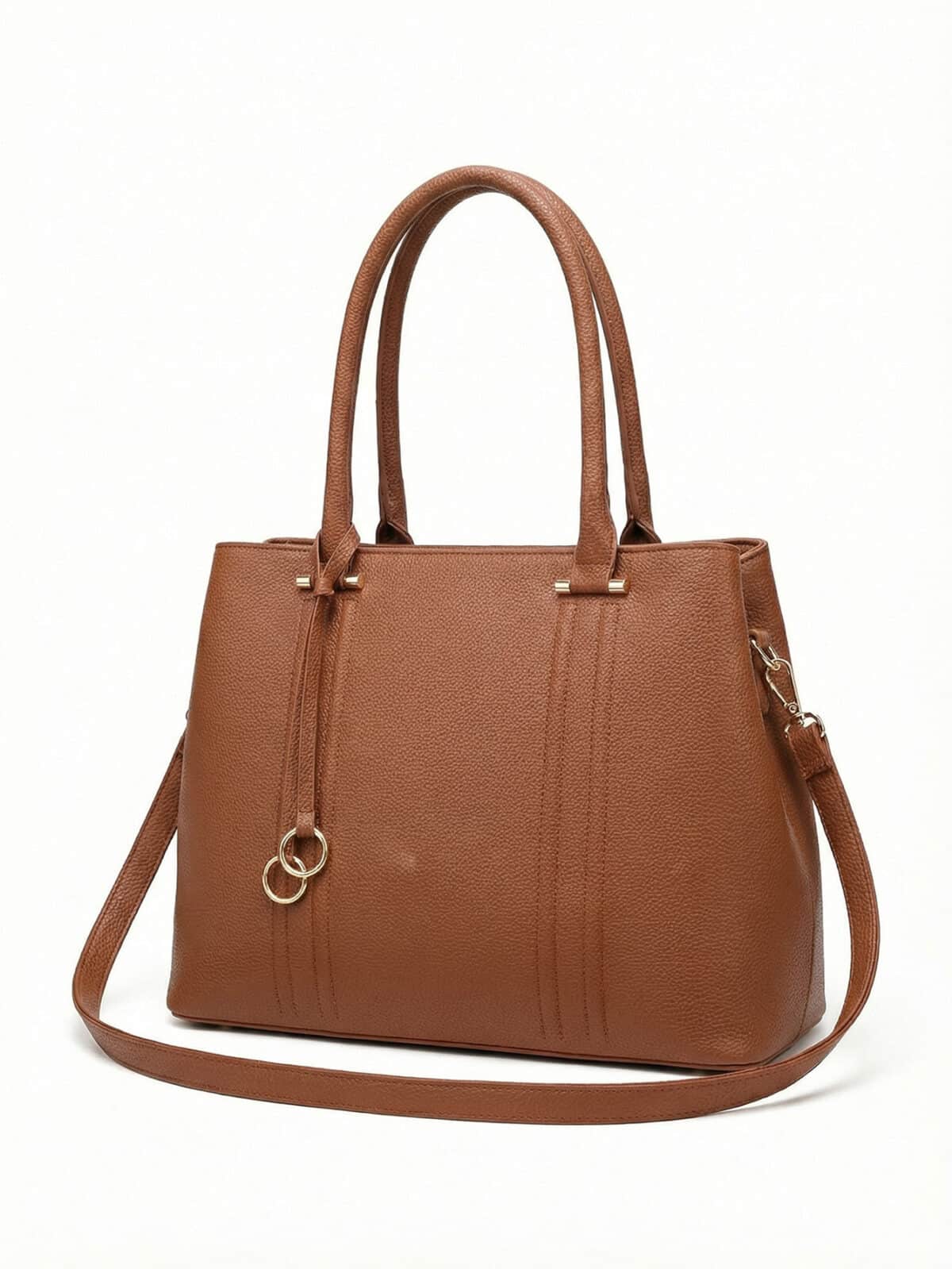 Bolsa De Ombro Tote Minimalista Estruturada Office Look Grande Capacidade - Imagem 2