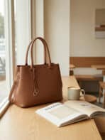 Bolsa De Ombro Tote Minimalista Estruturada Office Look Grande Capacidade - Imagem 5