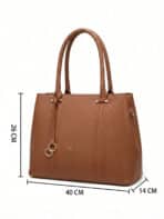 Bolsa De Ombro Tote Minimalista Estruturada Office Look Grande Capacidade - Imagem 9