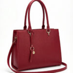 Bolsa De Ombro Tote Minimalista Texturizada Elegante Office Look Com Alça