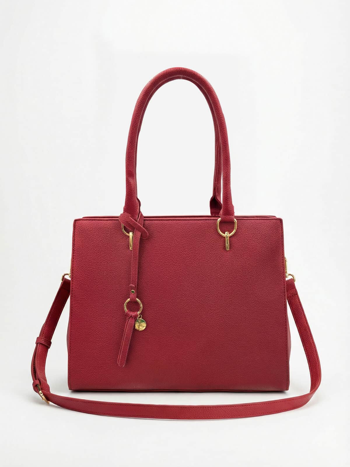 Bolsa De Ombro Tote Minimalista Texturizada Elegante Office Look Com Alça - Imagem 2