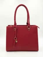 Bolsa De Ombro Tote Minimalista Texturizada Elegante Office Look Com Alça - Imagem 3