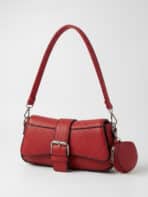 Bolsa De Ombro Baguette Y2K Texturizada Com Fivela E Porta Moedas Removível - Imagem 2