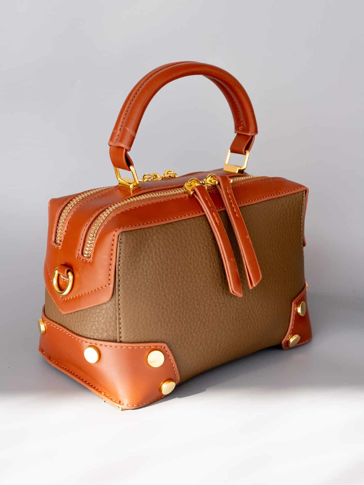 Bolsa Feminina Couro Premium Mini Baú Elegante Compacta Alça Larga - Imagem 2