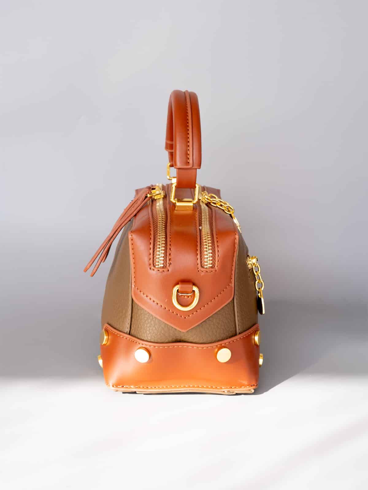 Bolsa Feminina Couro Premium Mini Baú Elegante Compacta Alça Larga - Imagem 5