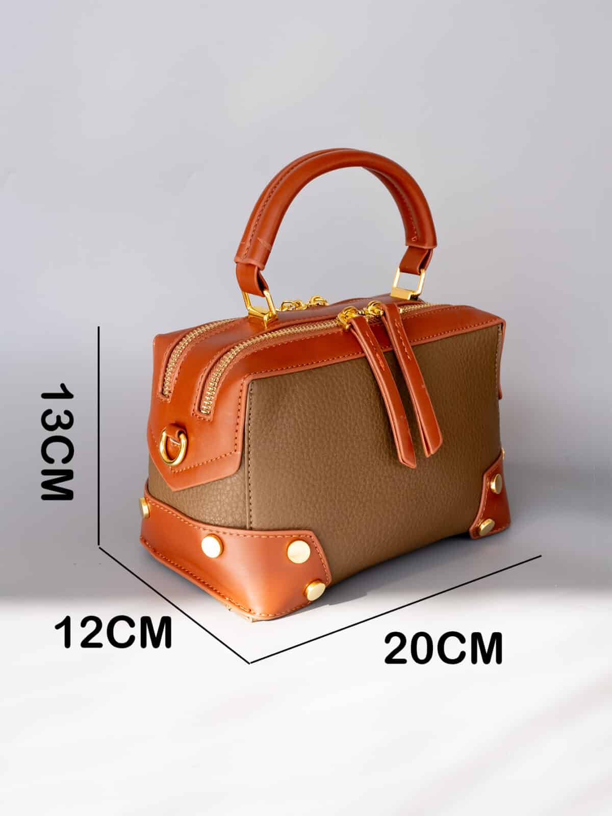 Bolsa Feminina Couro Premium Mini Baú Elegante Compacta Alça Larga - Imagem 9