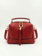 Bolsa De Ombro Baú Estruturada Minimalista Alça Transversal Ferragens Douradas