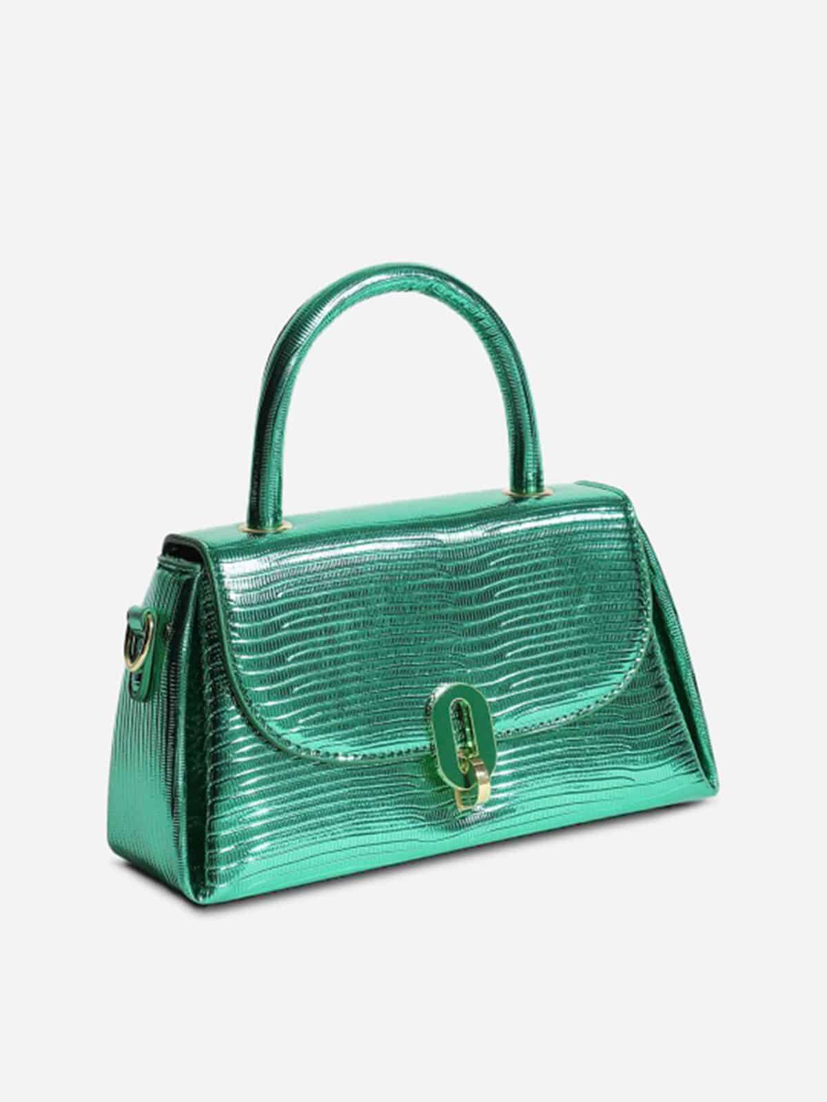 Bolsa Transversal garotas quadrada padrão de crocodilo alça superior - Imagem 2