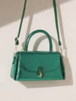 Bolsa Transversal garotas quadrada padrão de crocodilo alça superior - Imagem 4