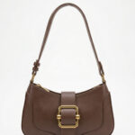 Bolsa De Ombro Minimalista Estilo Old Money Com Fivela Retrô
