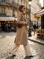 Bolsa De Ombro Minimalista Estilo Old Money Com Fivela Retrô - Imagem 5
