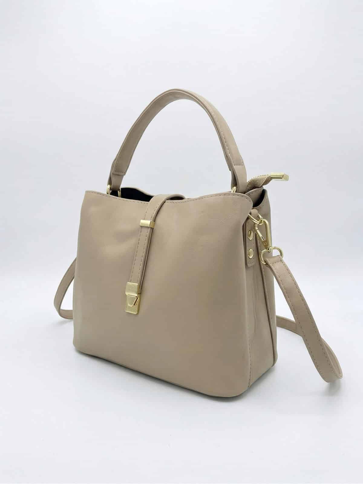Bolsa De Ombro Minimalista Estruturada Elegante Ombro e Transversal Estilo Old Money - Imagem 3