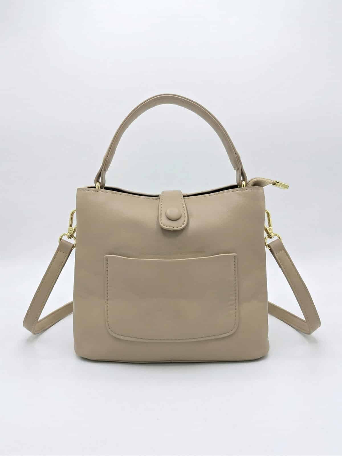 Bolsa De Ombro Minimalista Estruturada Elegante Ombro e Transversal Estilo Old Money - Imagem 4