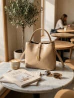 Bolsa De Ombro Minimalista Estruturada Elegante Ombro e Transversal Estilo Old Money