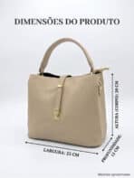 Bolsa De Ombro Minimalista Estruturada Elegante Ombro e Transversal Estilo Old Money - Imagem 8