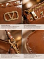Bolsa De Ombro Baguette Y2K Glamour Verniz Com Strass Tachas E Corrente Dourada - Imagem 6