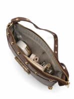 Bolsa De Ombro Baguette Y2K Glamour Verniz Com Strass Tachas E Corrente Dourada - Imagem 7