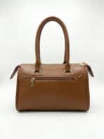 Bolsa De Ombro Baú Estruturada Matelassê Vintage Com Pingente Elegante - Imagem 4
