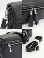 Bolsa De Ombro E Transversal Minimalista Texturizada Com Zíper Frontal Casual Chic - Imagem 5