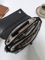 Bolsa De Ombro E Transversal Minimalista Texturizada Com Zíper Frontal Casual Chic - Imagem 6