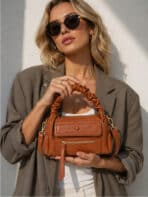 Bolsa De Ombro Minimalista Chic Detalhe Alça Franzida Ruched Bag Transversal