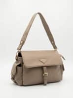 Bolsa De Ombro Flap Minimalista Estilo Utilitário Elegante Com Alça Transversal - Imagem 3