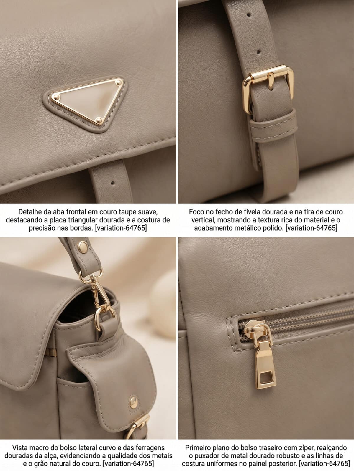Bolsa De Ombro Flap Minimalista Estilo Utilitário Elegante Com Alça Transversal - Imagem 5