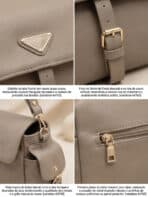 Bolsa De Ombro Flap Minimalista Estilo Utilitário Elegante Com Alça Transversal - Imagem 5