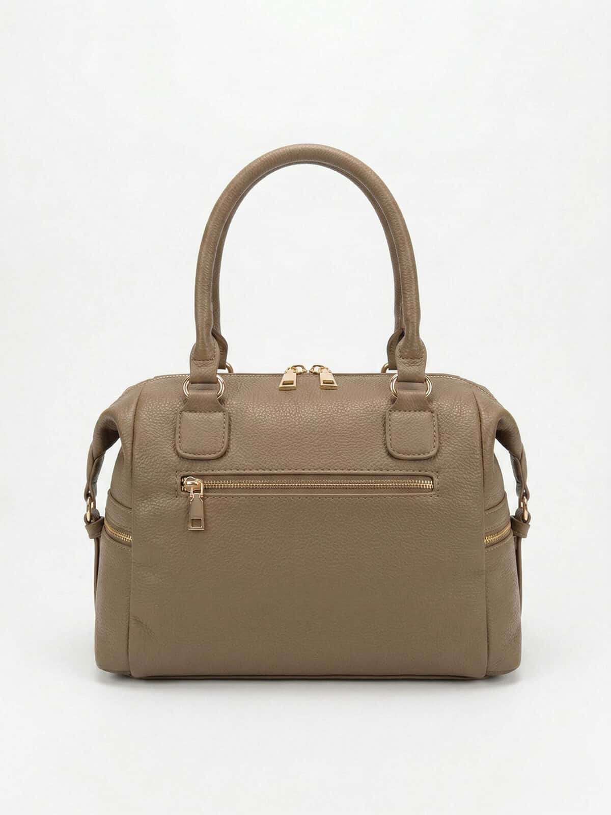 Bolsa De Ombro Baú Estruturada Com Rebites Minimalista Edgy Casual Chic Com Alça Extra - Imagem 4