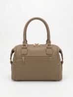 Bolsa De Ombro Baú Estruturada Com Rebites Minimalista Edgy Casual Chic Com Alça Extra - Imagem 4