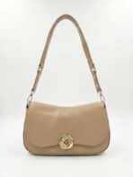 Bolsa De Ombro Minimalista Baguete Estilo Old Money Com Fecho Torcido E Alça Extra - Imagem 3