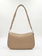 Bolsa De Ombro Minimalista Baguete Estilo Old Money Com Fecho Torcido E Alça Extra - Imagem 5