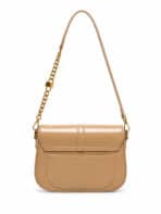 Bolsa De Ombro Baguete Minimalista Estilo Old Money Com Corrente E Fecho Geométrico - Imagem 4