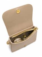 Bolsa De Ombro Baguete Minimalista Estilo Old Money Com Corrente E Fecho Geométrico - Imagem 7