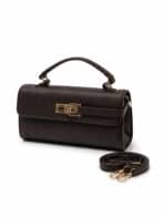 Bolsa Estruturada Minimalista Estilo Old Money Com Alça Transversal E Fecho Metálico - Imagem 5