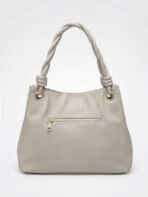 Bolsa De Ombro Hobo Minimalista Texturizada Com Alça Trançada E Tassel Elegante - Imagem 4