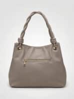 Bolsa De Ombro Hobo Minimalista Slouchy Com Zíper Duplo Frontal E Alça Transversal - Imagem 5
