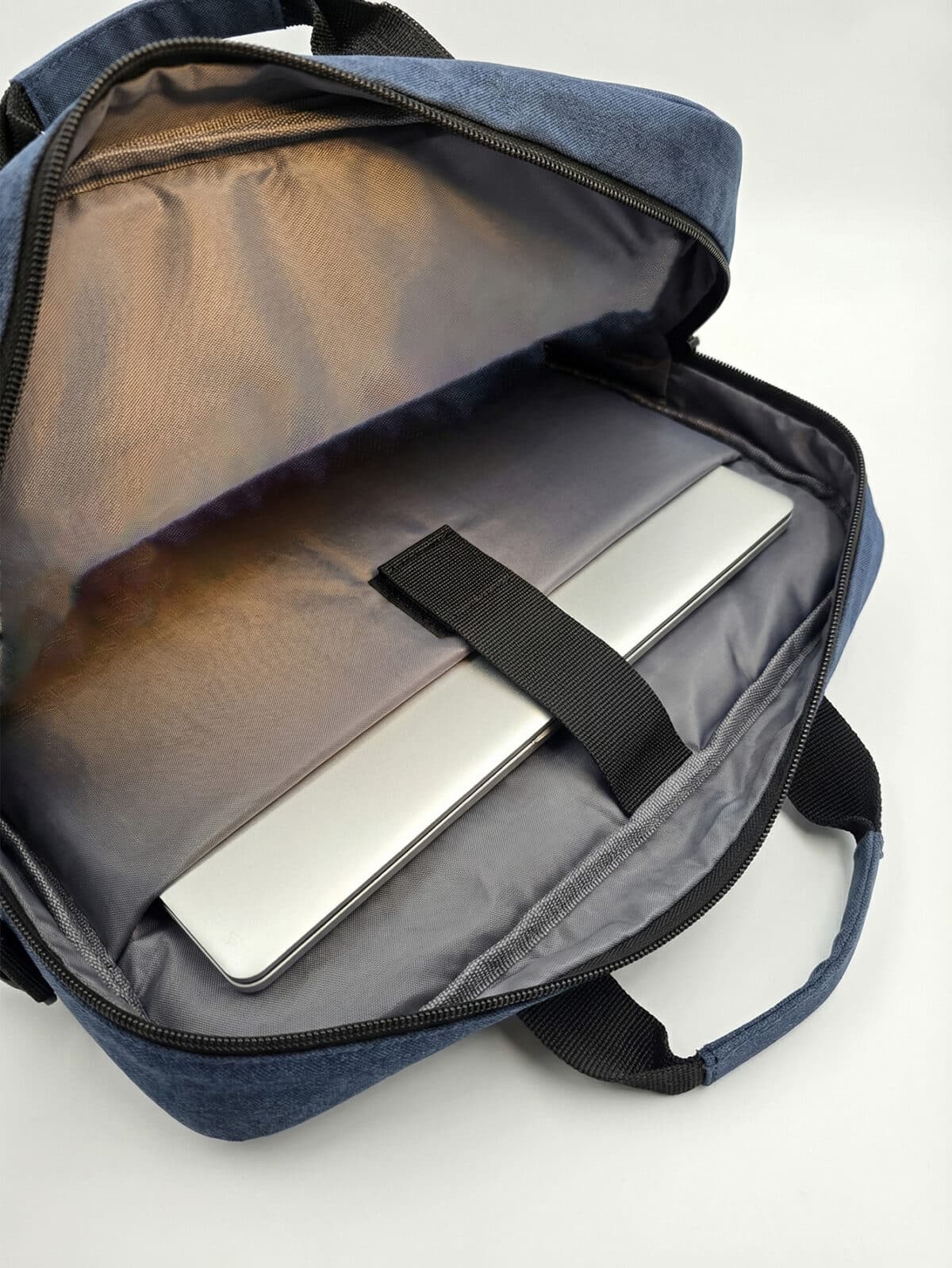 Bolsa Pasta Notebook 15.6 Polegadas Executiva Azul Alça Transversal Viagem Trabalho - Imagem 6