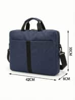 Bolsa Pasta Notebook 15.6 Polegadas Executiva Azul Alça Transversal Viagem Trabalho - Imagem 9