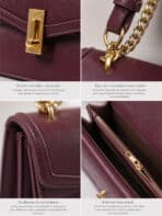 Bolsa Feminina Transversal De Luxo Alça Corrente Dourada Elegante Festa E Dia A Dia - Imagem 4