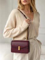 Bolsa Feminina Transversal De Luxo Alça Corrente Dourada Elegante Festa E Dia A Dia - Imagem 6
