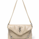 Bolsa Feminina Acolchoada Puffer De Luxo Ombro Baguete Com Corrente De Cristais