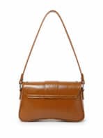 Bolsa Feminina De Ombro Baguete Vintage Com Rebites E Fivela Grande Luxo - Imagem 3