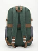 Mochila De Costas Colorblock Estilo Preppy Grande Capacidade Com Distintivos Fofos - Imagem 3