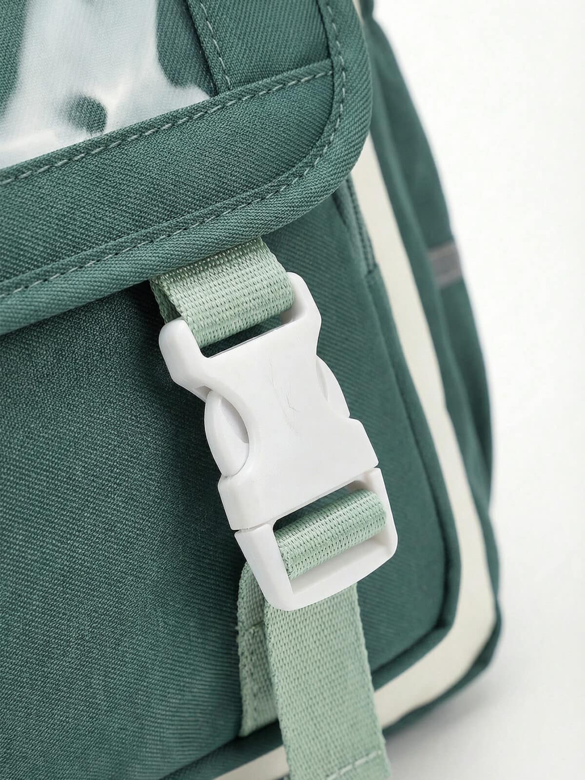 Mochila Ita Bag Soft Girl Urso Fofa Orelhinhas Colorblock Escolar Faculdade Viagem - Imagem 4