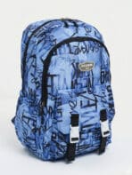 Mochila De Costas Streetwear Graffiti Lettering Grande Capacidade Com Fivelas E Faixa Reflexiva - Imagem 2