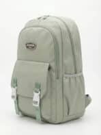Mochila Minimalista Ulzzang Grande Capacidade Com Fivelas Para Escola - Imagem 2